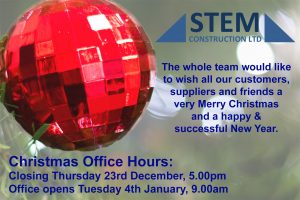 Christmas opening hour STEM Construction 2021